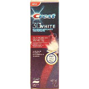 Crest 3D White Luxe glamorous white, fluoride anticavity toothpas 4.1oz