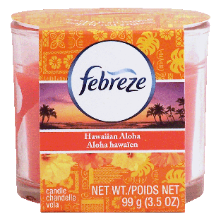 Febreze  candle, hawaiian aloha scent 3.5oz