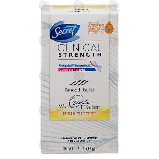 Secret Clinical Strength smooth solid, stress response, antipersp 1.6oz