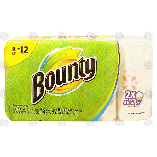 Bounty  paper towels with prints, 2-ply sheets, 8 giant rolls  8pk