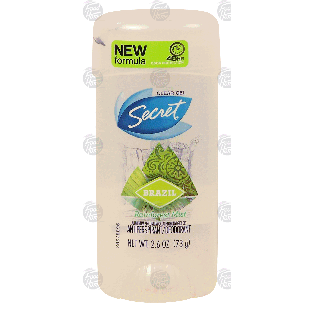 Secret  brazil, rainforest mist, antiperspirant/deodorant clear g 2.6oz