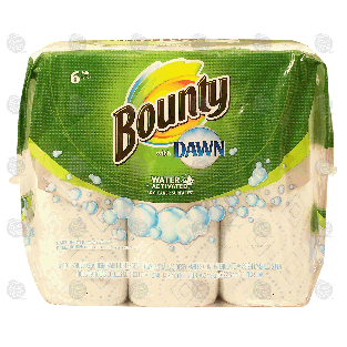 Bounty Water Activated paper towel rolls with Dawn  6pk
