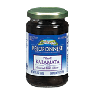 Peloponnese Olives Kalamata Whole Gourmet Black 7oz