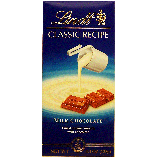 Lindt Classic Recipe milk chocolate finest creamy smooth bar 4.4oz