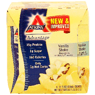 Atkins  vanilla shake, ready to drink, 11-fl. oz. drink box 4pk