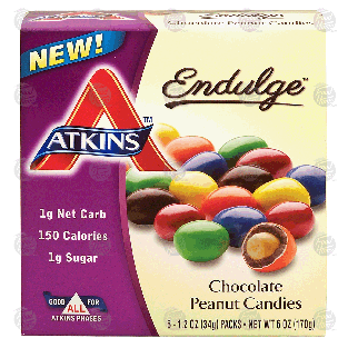 Atkins Endulge chocolate peanut candies 5pk