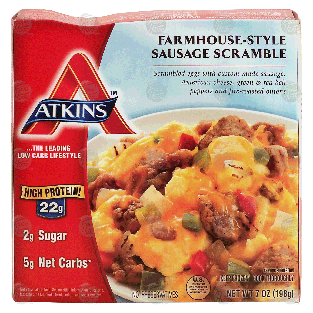 Atkins  farmhouse-style sausage scramble; scrambled eggs, sausage,7-oz