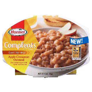 Hormel Compleats apple cinnamon oatmeal, slow cooked oatmeal with7.5oz