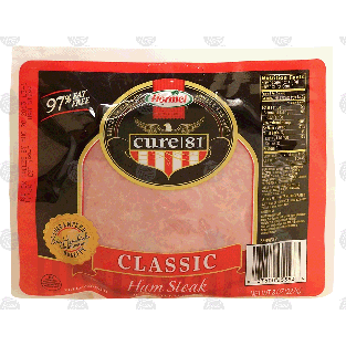 Hormel cure 81 ham steak, classic, fully cooked 8oz