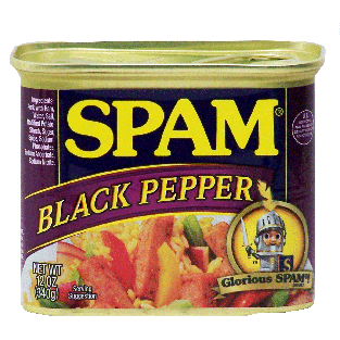 Spam  black pepper flavored canned meat 12oz