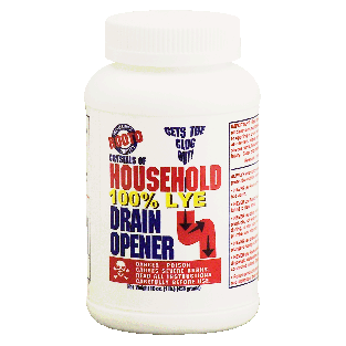 Rooto Crystals of Household 100% lye drain opener 16oz