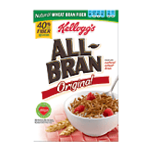 Kellogg's All-bran original high fiber cereal with natural wheat18.3oz