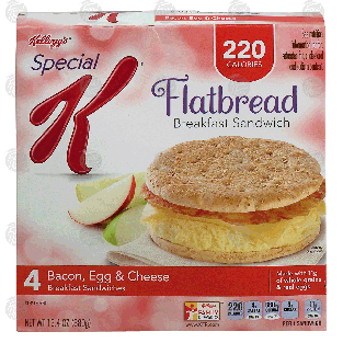Kellogg's Special K flatbread breakfast sandwich; bacon, egg & 13.4-oz