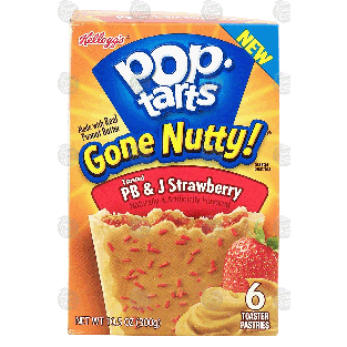 Kellogg's pop-tarts Gone Nutty!; frosted peanut butter & strawbe10.5oz