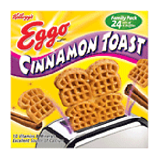 Kellogg's Eggo cinnamon toast waffles, 24 sets of 4 waffles 25.8-oz