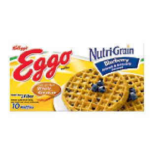 Kellogg Eggo nutri grain, blueberry whole grain waffles, 10 cou12.3-oz
