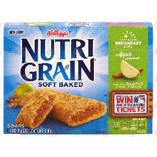 Kellogg's Nutri-Grain apple cinnamon soft baked breakfast bars, 10.4oz