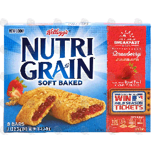 Kellogg's Nutri-Grain soft baked strawberry breakfast bars 8ct