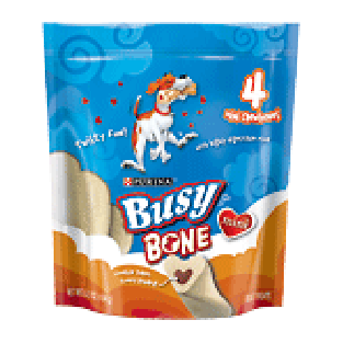 Busy Bone  fun twisted shaped mini chew bones with meaty middle 4ct