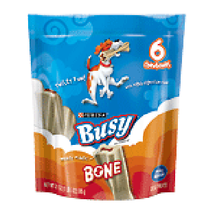 Busy Bone  fun twisted shaped bones with meaty middle, small/medium6ct
