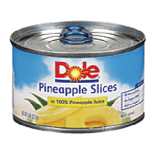 Dole Canned Fruit Pineapple Slices In Its Own Juice 8oz