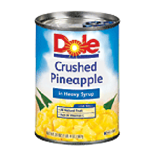 Dole Canned Fruit Pineapple Crushed In Heavy Syrup 20oz