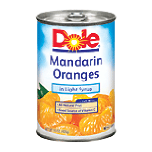 Dole Canned Fruit Mandarin Oranges In Lightly Sweetened Fruit Juic 15oz