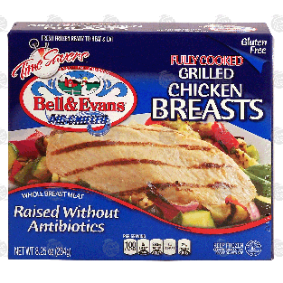 Bell & Evans Air Chilled fully cooked grilled chicken breasts, 8.25-oz