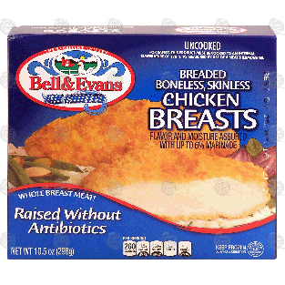 Bell & Evans Air Chilled uncooked, breaded boneless, skinless c10.5-oz