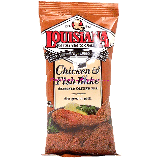 Louisiana Fish Fry Products chicken & fish bake seasoned coating mi6oz