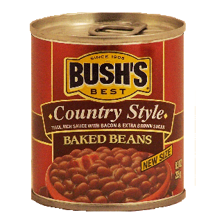 Bush's Best  country style baked beans, thick, rich sauce with ba 8.3oz