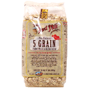 Bob's Red Mill  5 grain rolled hot cereal, contains flaxseed 16oz