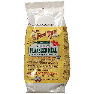 Bob's Red Mill Organic whole ground flaxseed meal, provides fiber,16oz