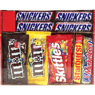 M&M's(r)  mixed variety pack; 8-Snickers, 4-Skittles, 6-M&M, 6-M&M30ct
