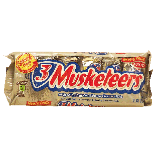 3 Musketeers  whipped up fluffy chocolate bar, snack size, 6-cou 2.93oz
