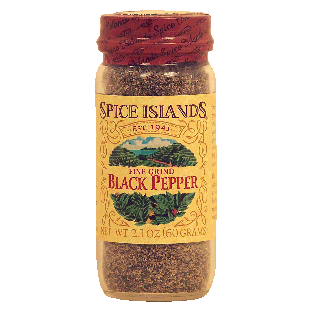 Spice Islands  pepper, fine grind black 2.1oz