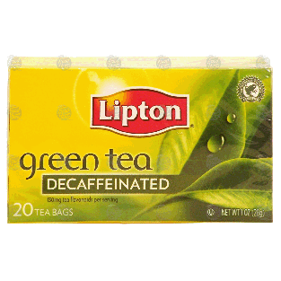 Lipton Tea Bags Green Tea Naturally Decaffeinated 40-ct