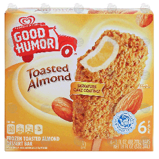 Good Humor  frozen toasted almond dessert bar, 6 pack 18-fl oz