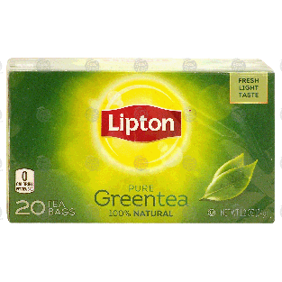 Lipton  pure green tea, 20 tea bags 1.2-oz
