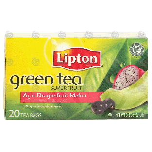 Lipton Superfruit green tea, acai dragonfruit melon, 20 tea bags0.8-oz