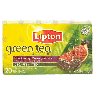 Lipton Superfruit green tea, blackberry pomegranate, decaffeinated1-oz