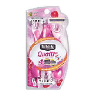 Schick Quattro For Women high performance disposable razor, 4 blade3ct