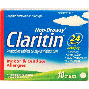 Claritin  non-drowsy relief of sneezing, runny nose ... 24-hour ta 10ct