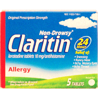 Claritin Original non-drowsy relief of sneezing, runny nose .. tabl 5ct