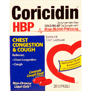 Coricidin  relieves chest congestion and cough, non-drowsy liqui-g 20ct