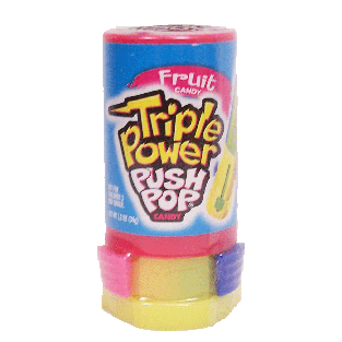 Push Pop  triple power push pop, strawberry, watermelon, & blue r1.2oz