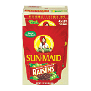 Sun-Maid  raisins, california natural, 2 zip bags 72oz