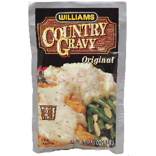 Williams  original country gravy dry mix makes 2 cups 2.5oz