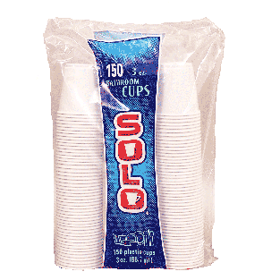 Solo  3 oz. plastic cups, leak proof  150ct