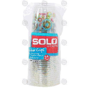 Solo  clear plastic cups, 14 oz  24ct